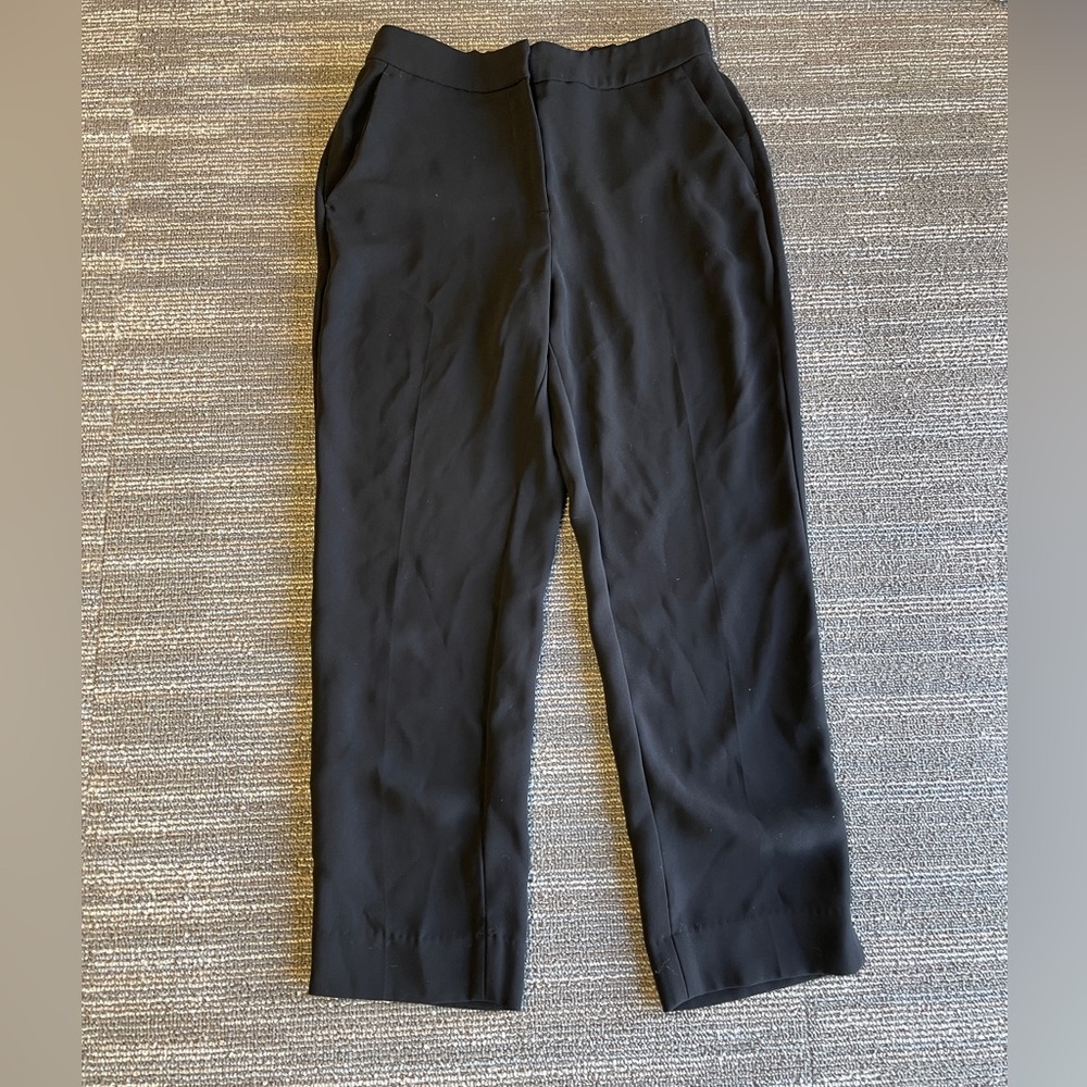 Black J. Crew Polyester Dress Pants Ankle Length Size 6